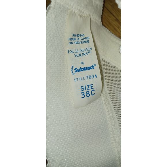 VTG Exclusively Yours Longline Strapless Corset Bra Bustier 38C Low Back White - Picture 5 of 6